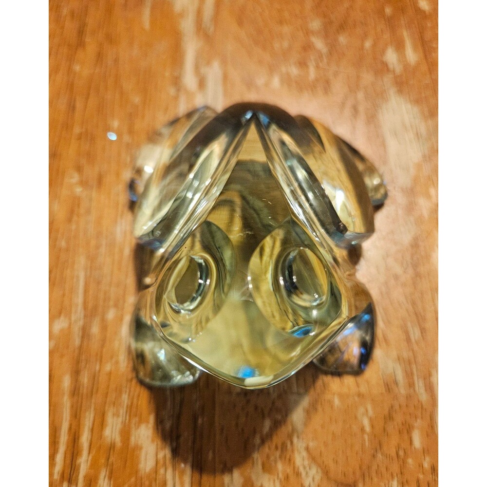 Vintage Glass Green Tree Frog Paper Weight Gift Home Decor